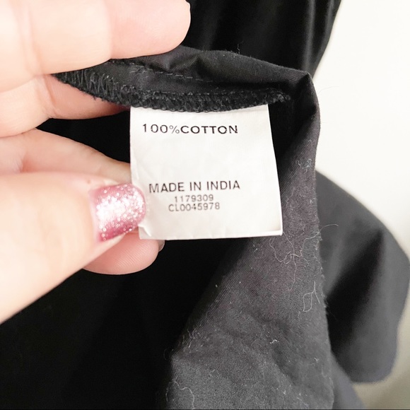 Eshakti Black Cotton Poplin Dress - Picture 7 of 10